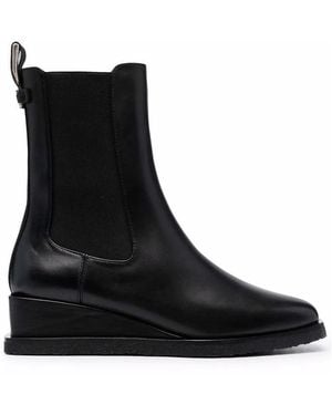 Ferragamo Wedge-Sole Ankle Boots - Black