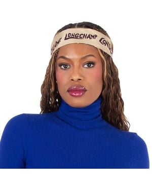 Longchamp Graphic Tiger-Print Silk Headband - Blue