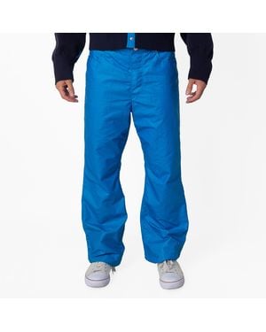 Ferragamo Coated Straight Leg Trousers, Brand Size 48 Waist - Blue