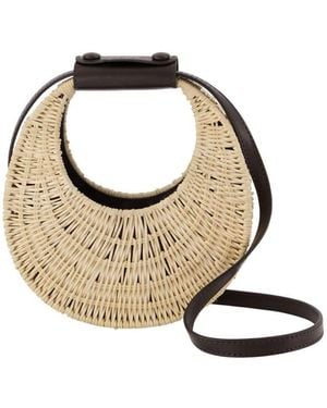 STAUD Good Night Shoulder Bag Ivory - Metallic