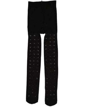Burberry Crystal Embellished Tights - Black