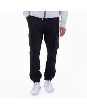 Balmain Paris Print Cotton Sports Trousers - Black