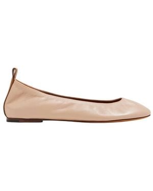 Lanvin The Leather Ballerina Flats - Natural