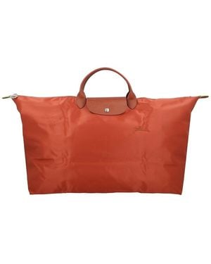 Longchamp Le Pliage Canvas Travel Bag - Red