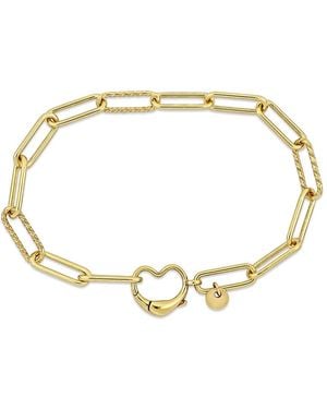 Amour Paper Clip Link Bracelet - Metallic