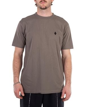 Marcelo Burlon Embroidered-Logo Detail T-Shirt - Grey