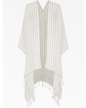 Brunello Cucinelli Off Linen Scarf - White