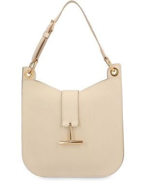 Tom Ford Tara Leather Crossbody Bag - Natural
