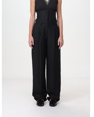 Brunello Cucinelli Linen Blend Wide Leg Trousers, Brand Size 40 (Us - Black