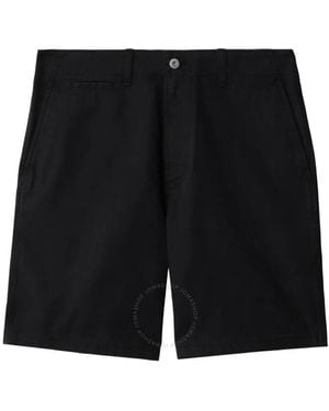 Burberry Twill Weave Bermuda Cotton Shorts - Black