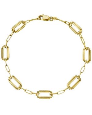 Tresorra 14K Pallina Paperclip Link Bracelet - Metallic