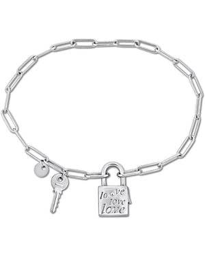 Amour Paper Clip Link Bracelet - Metallic