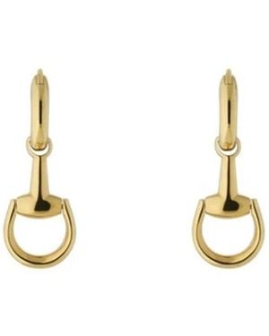 Gucci Horsebit 18Ct Drop Earrings - Metallic