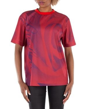 Burberry Rose Graphic And Logo Print T-Shirt - Red