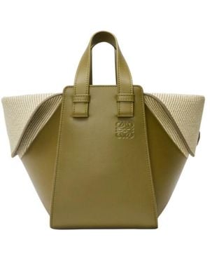Loewe Compact Calfskin Hammock Bag - Green
