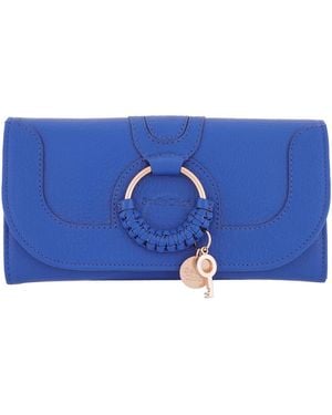 See By Chloé Hana Long Leather Wallet - Blue
