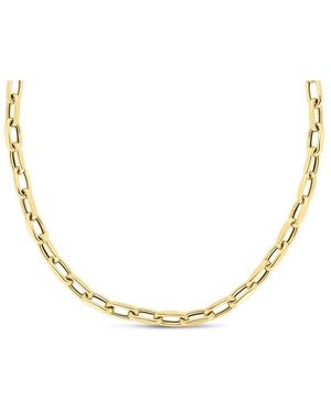 Tresorra 14K French Cable Fashion Link Chain Necklace - Metallic