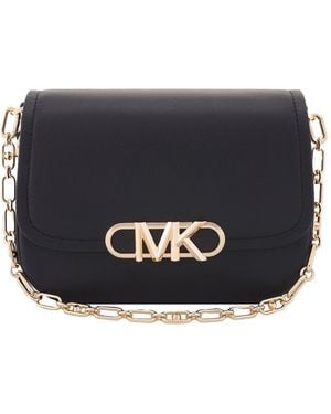 Michael Kors Medium Parker Leather Messenger Bag - Blue