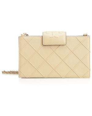 Tory Burch Fleming Chain Wallet - Natural