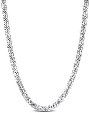 Amour Double Curb Link Chain Necklace - Metallic