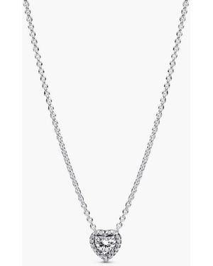 PANDORA Heart Sterling Collier With Clear Cubic Zirconia - White