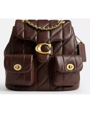 COACH Tabby Backpack With Pillow Quilting - Brown