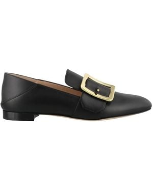 Bally Ladies Janelle Leather Loafers - Black