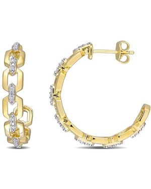 Amour 1/7 Ct Tw Diamond Link Earrings - Metallic