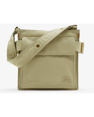 Burberry Logo Embroidered Small Trench Messenger Bag - Green