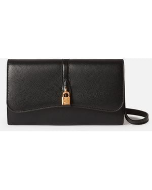 Stella McCartney Stella Ryder Wallet With Strap Embossed Grainy Eco Alter Mat - Black