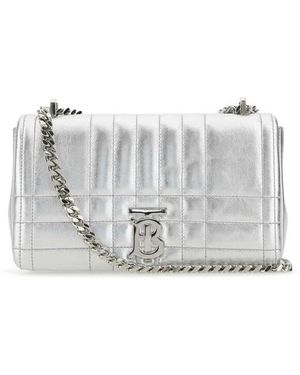 Burberry Nappa Leather Small Lola Shoulder Bag - Grey