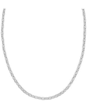 Tresorra Sterling Anchor Chain Necklace - Metallic