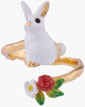 Les Nereides Adjustable Rencontre Enchantee Rings - White