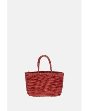 Dragon Diffusion Woven Leather Basket Gora - Red