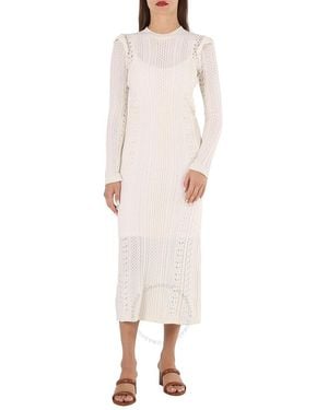 Chloé Ladies Snow Wool Cash Knit Dress - Pink