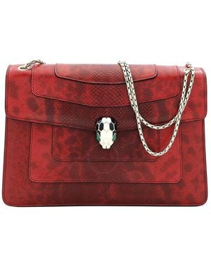 BVLGARI Mini Karung Serpenti Forever Shoulder Bag - Red