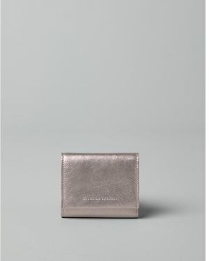 Brunello Cucinelli Light Leather Wallet - Gray