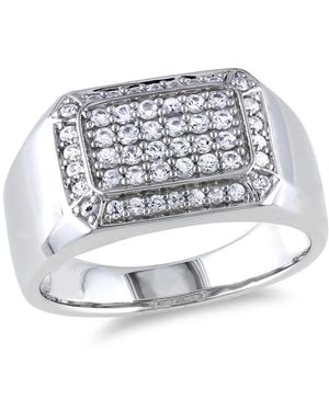 Amour Sapphire Square Ring - White