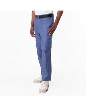 BOSS C-Genius Micro Patterned Slim Fit Trousers, Brand Size 56 (Us - Blue