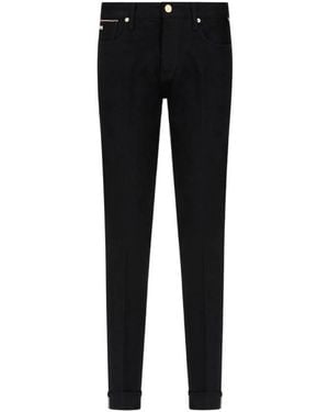 Emporio Armani Embroidered J75 Slim-Fit Jeans, Waist - Black