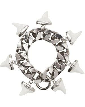 Burberry Resin Shark Detail Palladium Plated Bracelet - Metallic
