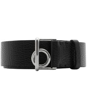 Burberry Buckled Belt With Rocking Horse Detail - Black