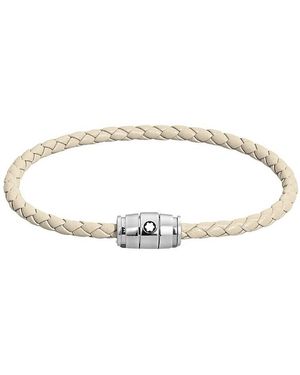 Montblanc Meisterstuck Steel & Cloudy Leather Bracelet - Metallic