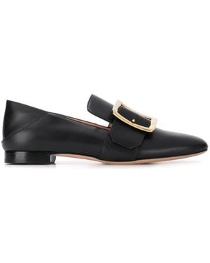 Bally Ladies Janelle Leather Loafers - Black