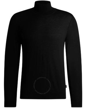 BOSS Musso Slim-Fit Rollneck Sweater - Black