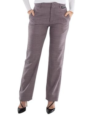 Vetements Light Check Tailored Trousers - Brown