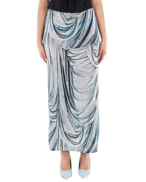 Rabanne Ladies Long Jersey Skirt, Brand Size 34 (Us - Blue