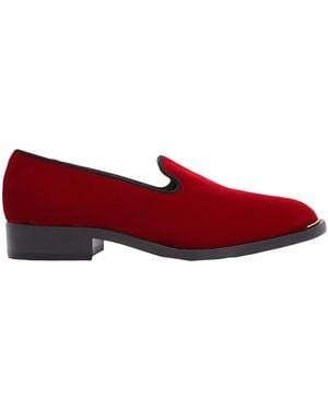 Giuseppe Zanotti Lyidia Velvet-Effect Loafers, Brand Size 36 Us - Red
