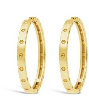 Roberto Coin 18k Yellow Gold Symphony Pois Moi 30mm Hoop Earrings - Metallic