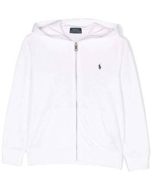 Polo Ralph Lauren Embroidered Pony Full-Zip Hoodie - White